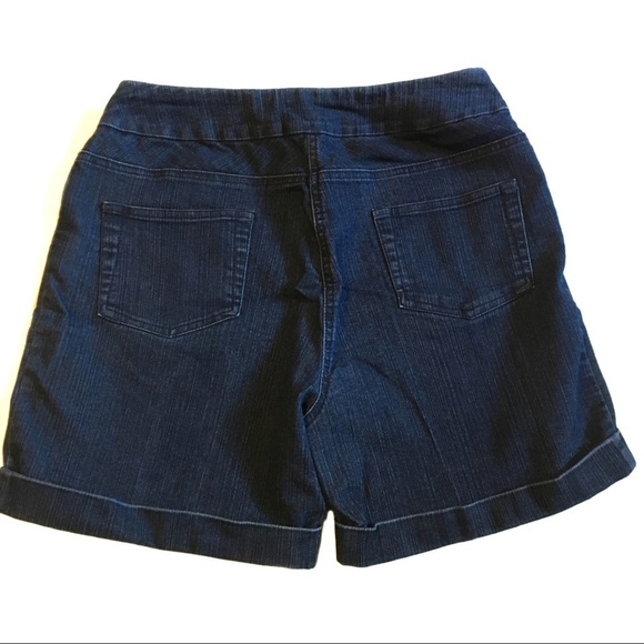 Soft Surroundings elastic denim jean shorts small - Picture 4 of 8